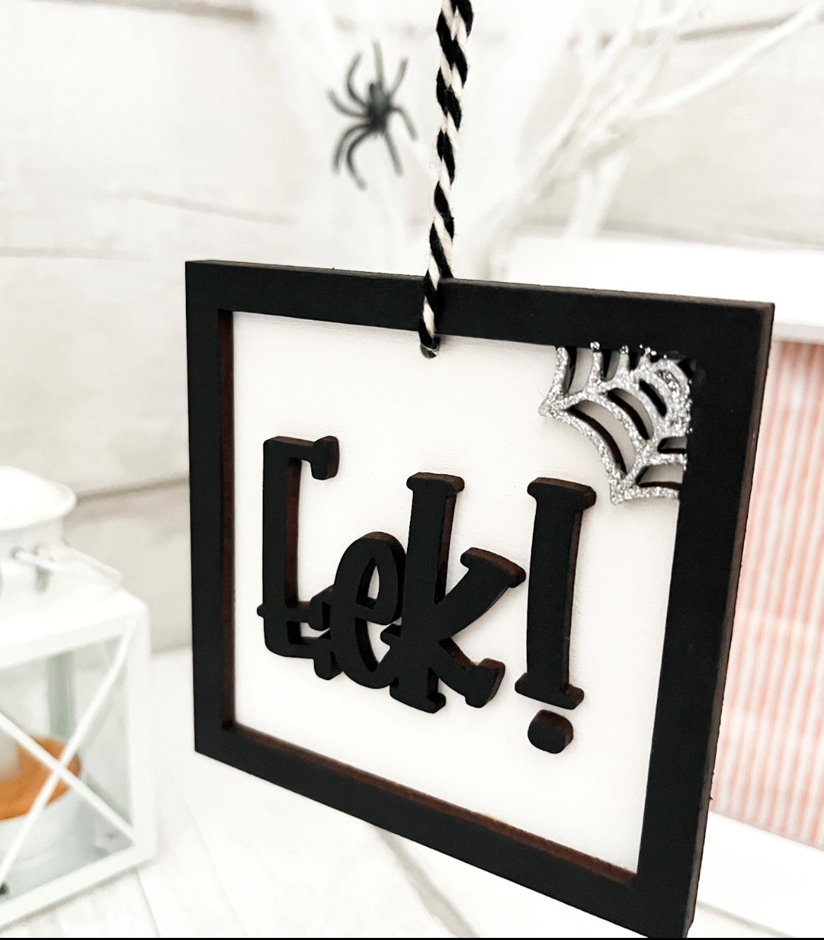Eek! Halloween Hanging Decoration - Sweet Pea Wooden Creations