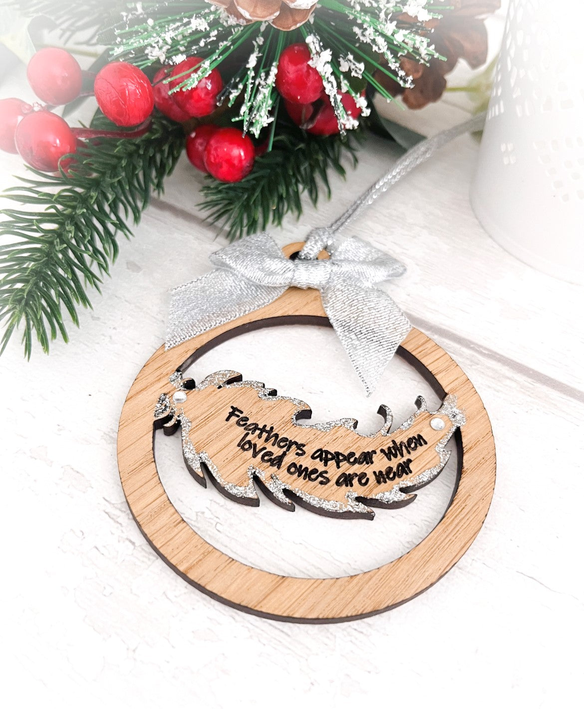 Feathers Appear When Loved Ones Are Near Hanging Decoration 8 - Sweet Pea Wooden Creations