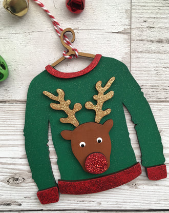 Personalised Christmas Eve Crate / Box - Reindeer - Sweet Pea Wooden ...
