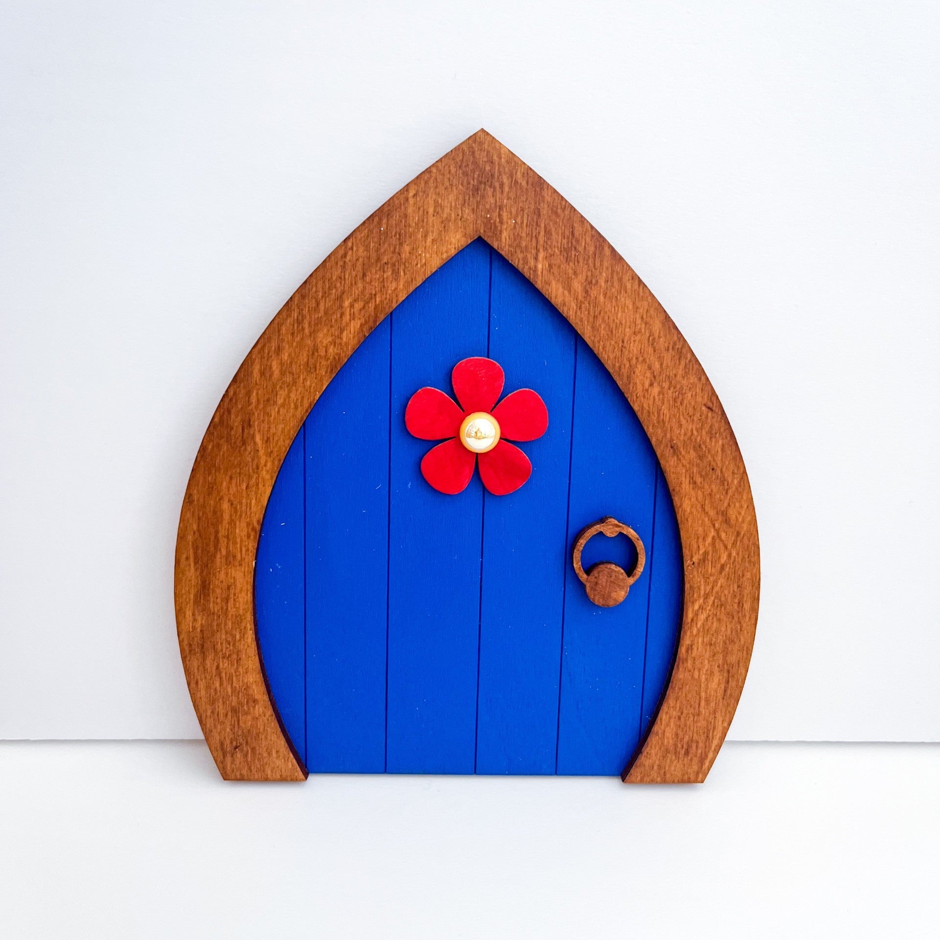 Blue Fairy Door For The Garden - Sweet Pea Wooden Creations