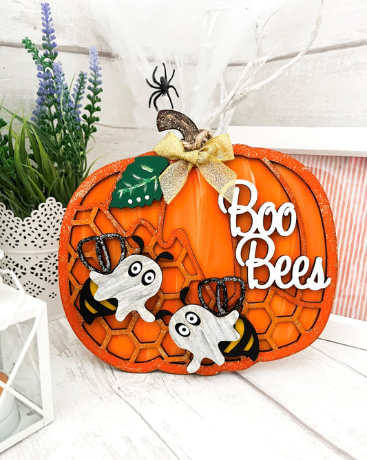‘Boo Bees’ Halloween Hanging Decoration - Sweet Pea Wooden Creations