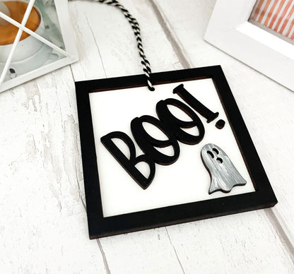 Boo Hanging Decoration 2 - Sweet Pea Wooden Creations