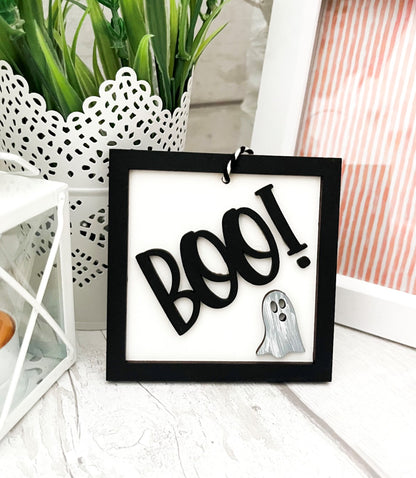 Boo Hanging Decoration 3 - Sweet Pea Wooden Creations