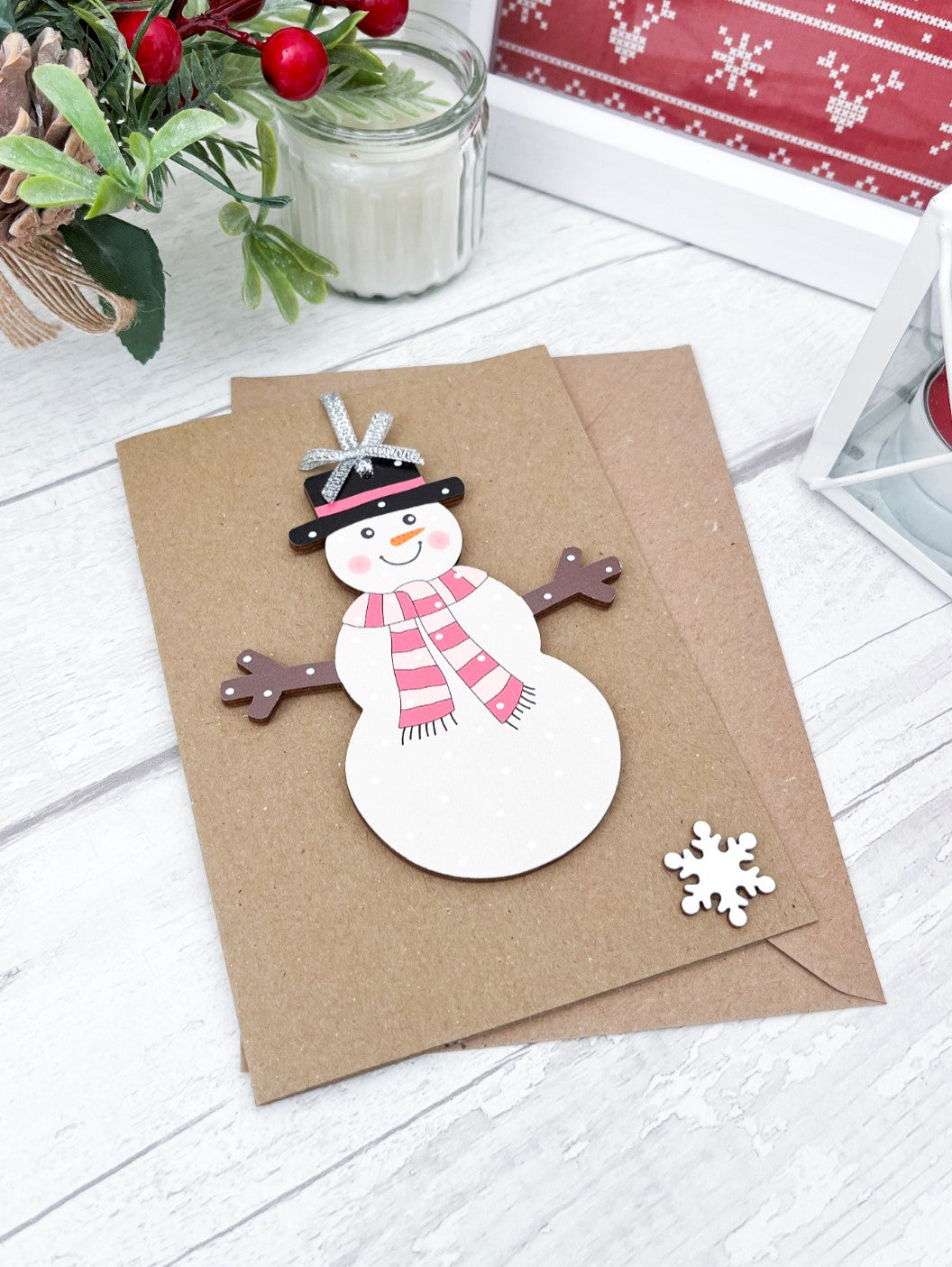 Christmas-Card-Pink-Snowman-Bauble-Decoration-Sweet-Pea-Wooden-Creations