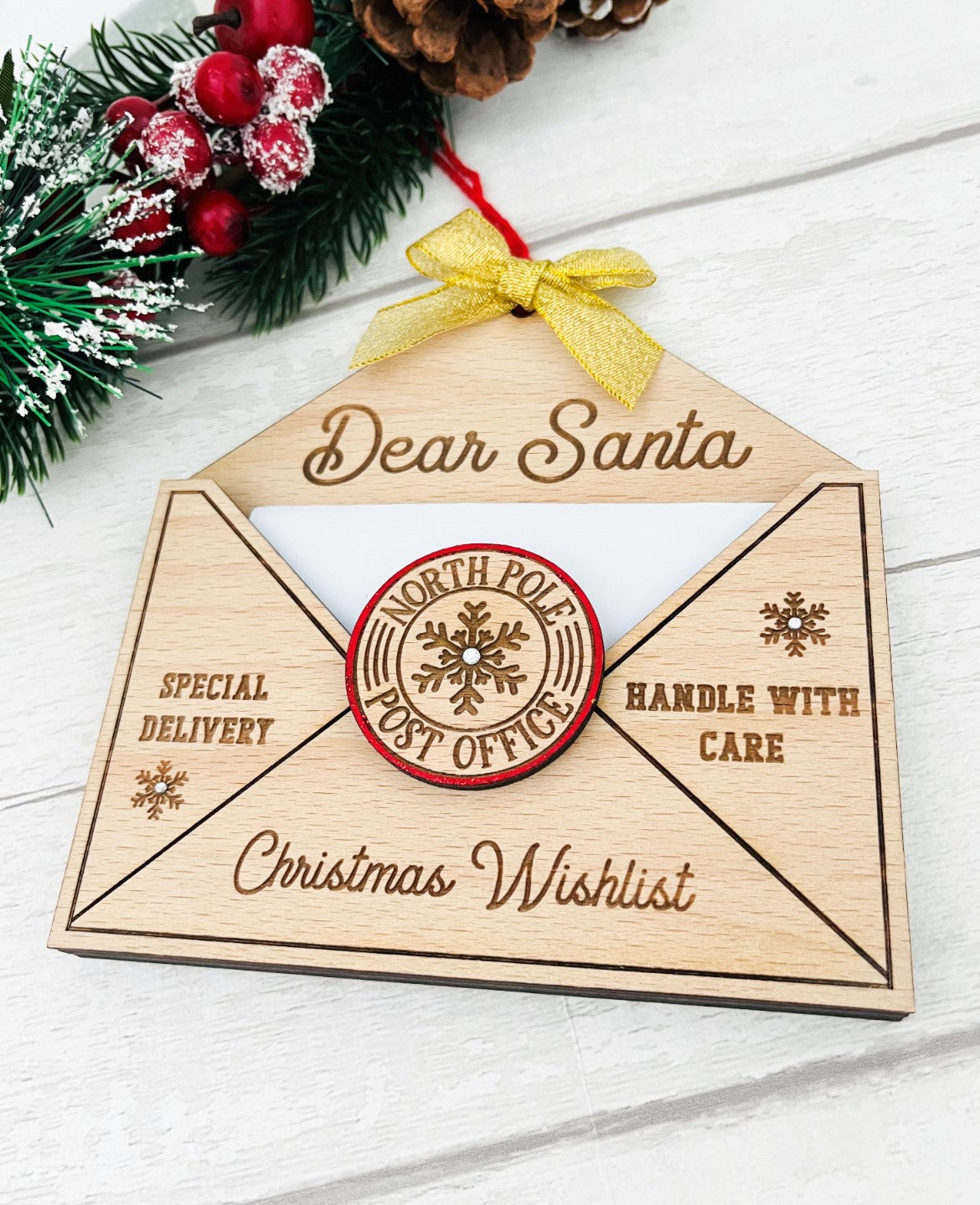 'Dear Santa' Christmas letter holder - Sweet Pea Wooden Creations