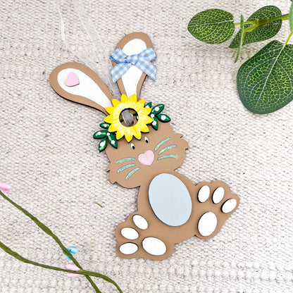 Easter Bunny Hanging Decoration, Nursery Decor - Sweet Pea Wooden Creations