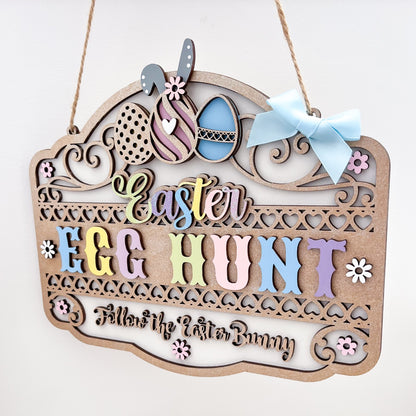 Easter Egg Hunt Sign - Sweet Pea Wooden Creations
