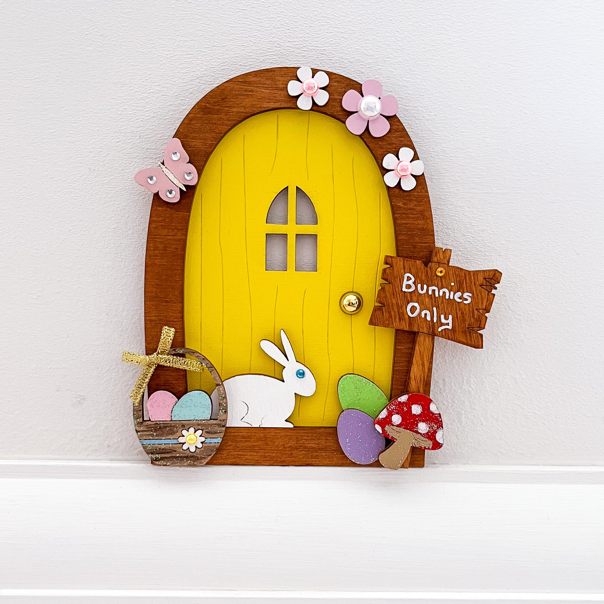 Easter Hunt Decoration, Easter Bunny Magic Door - Sweet Pea Wooden Creations