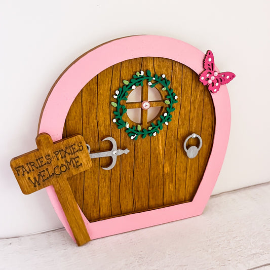 Pink Garden Fairy & Pixie Door