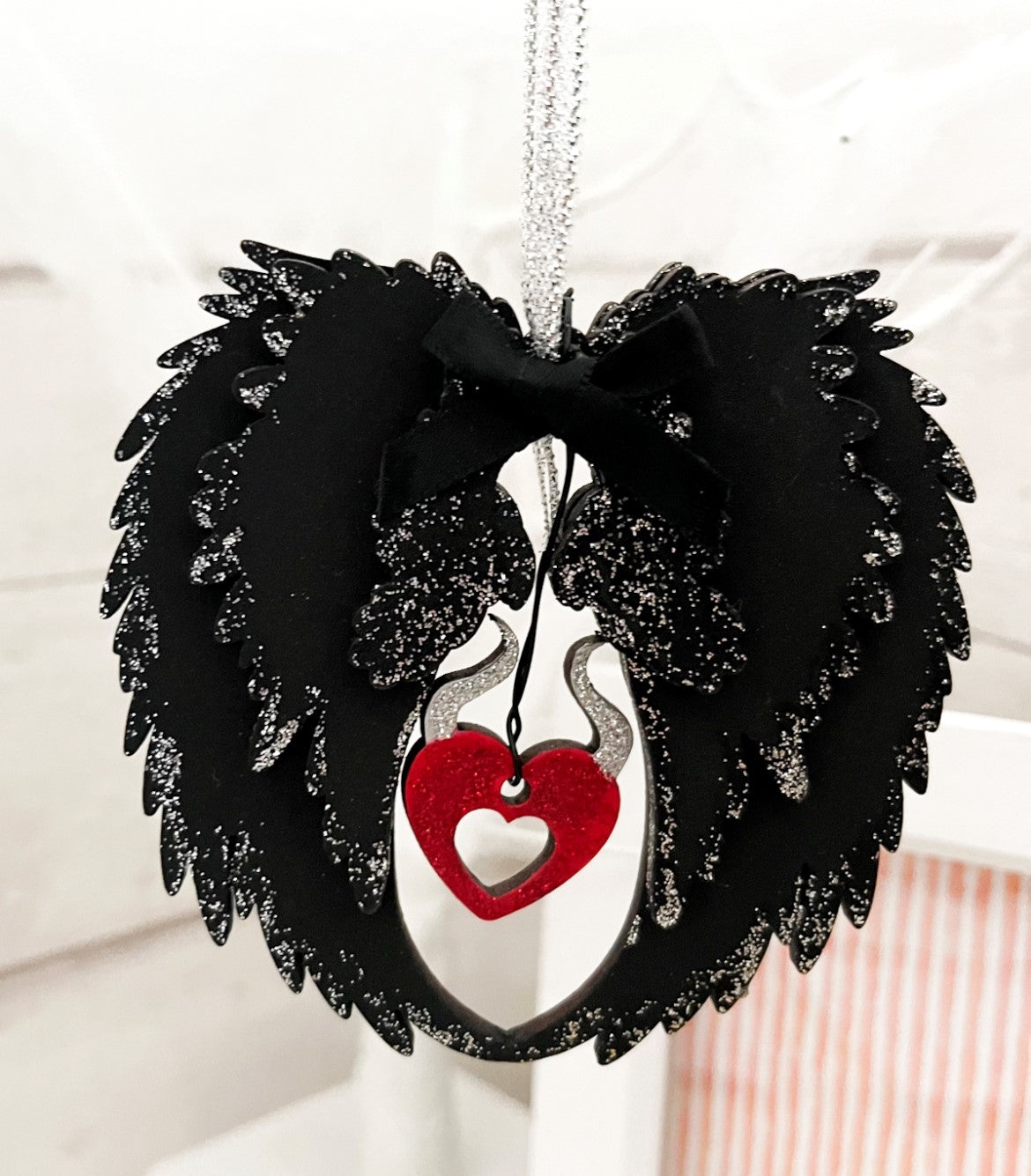 Halloween Dark Angel Hanging Decoration 1 - Sweet Pea Wooden Creations