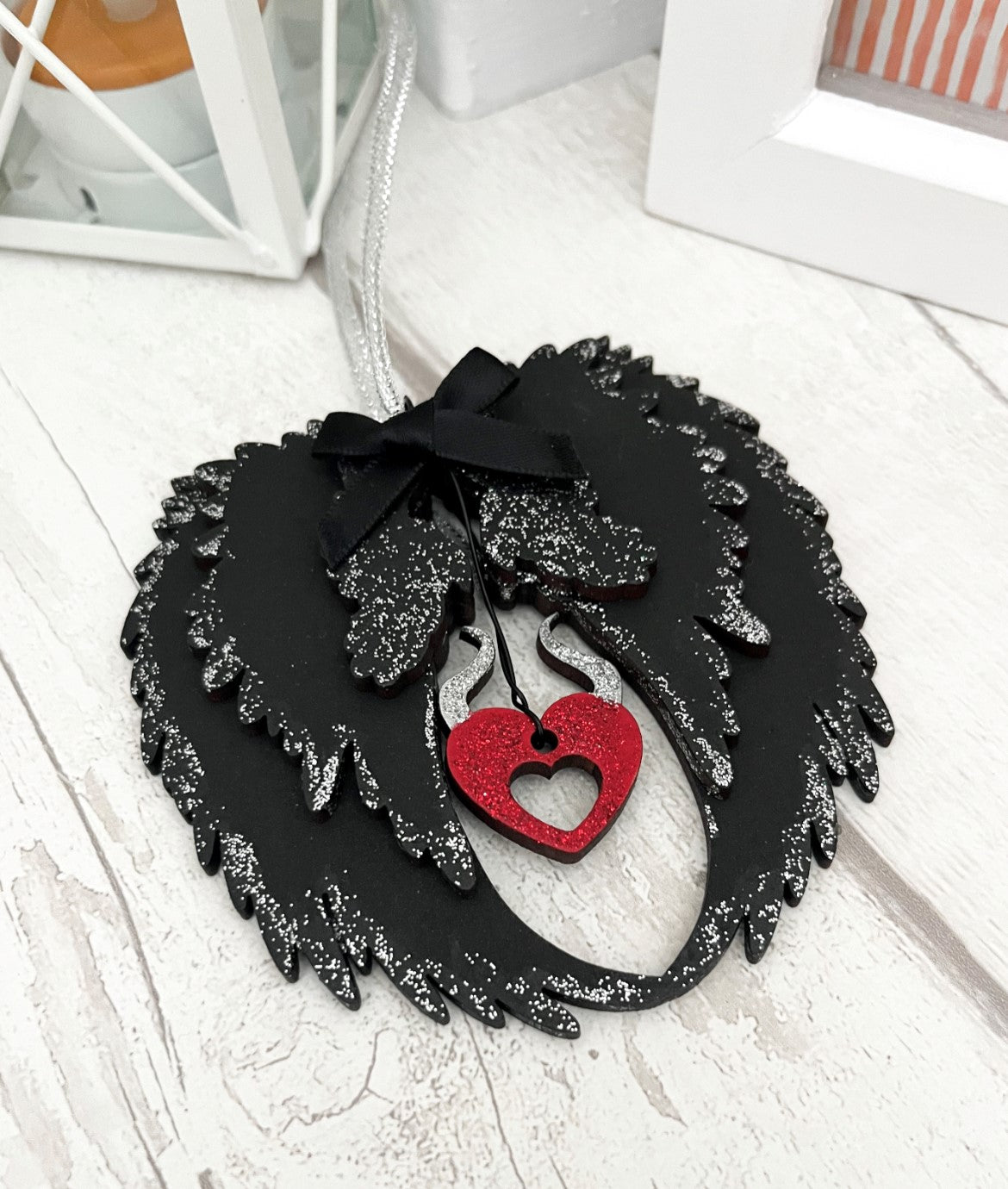 Halloween Dark Angel Hanging Decoration 3 - Sweet Pea Wooden Creations