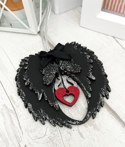 Halloween Dark Angel Hanging Decoration 3 - Sweet Pea Wooden Creations