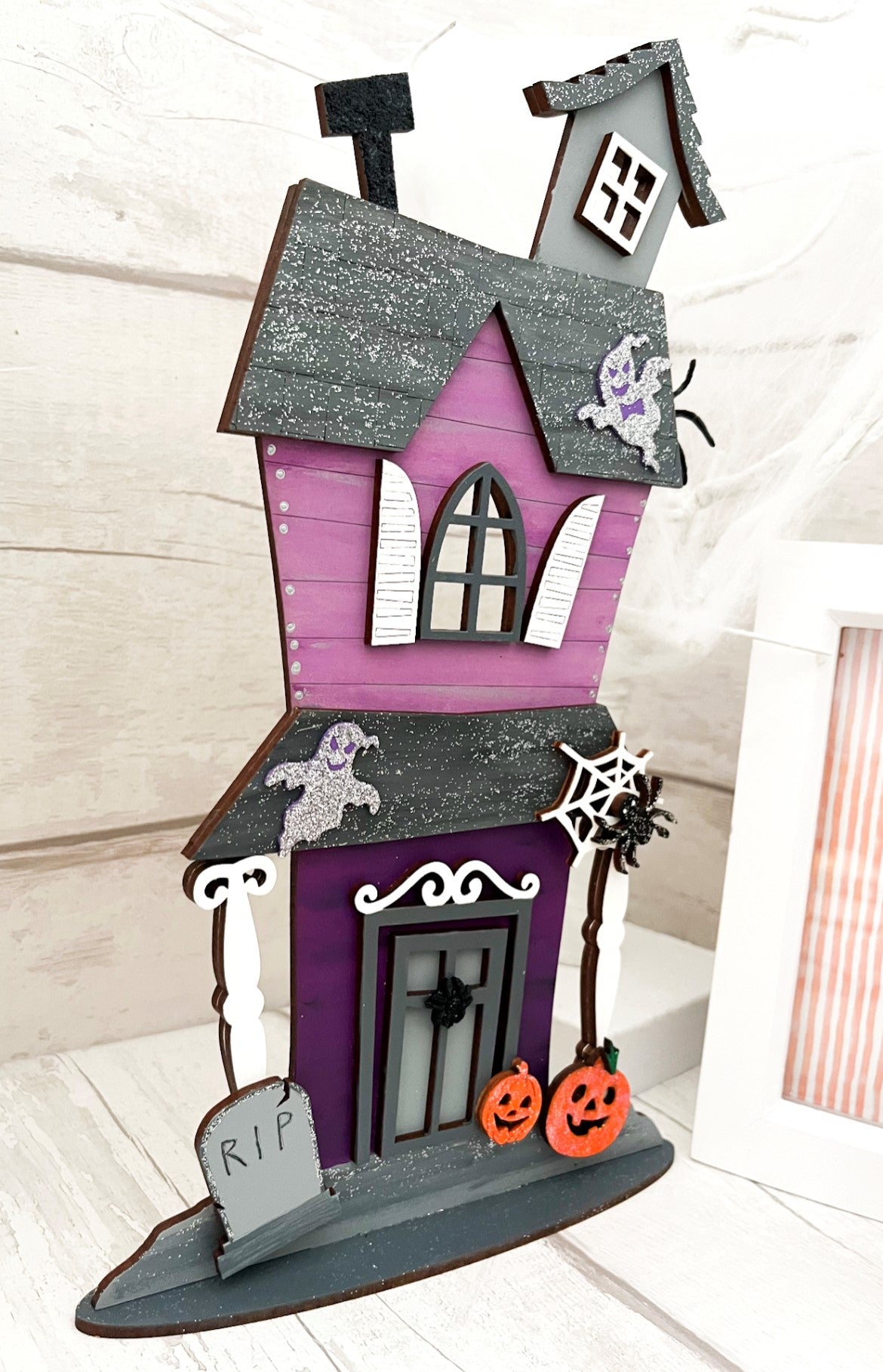 Halloween Crooked House Decoration 3 - Sweet Pea Wooden Creations
