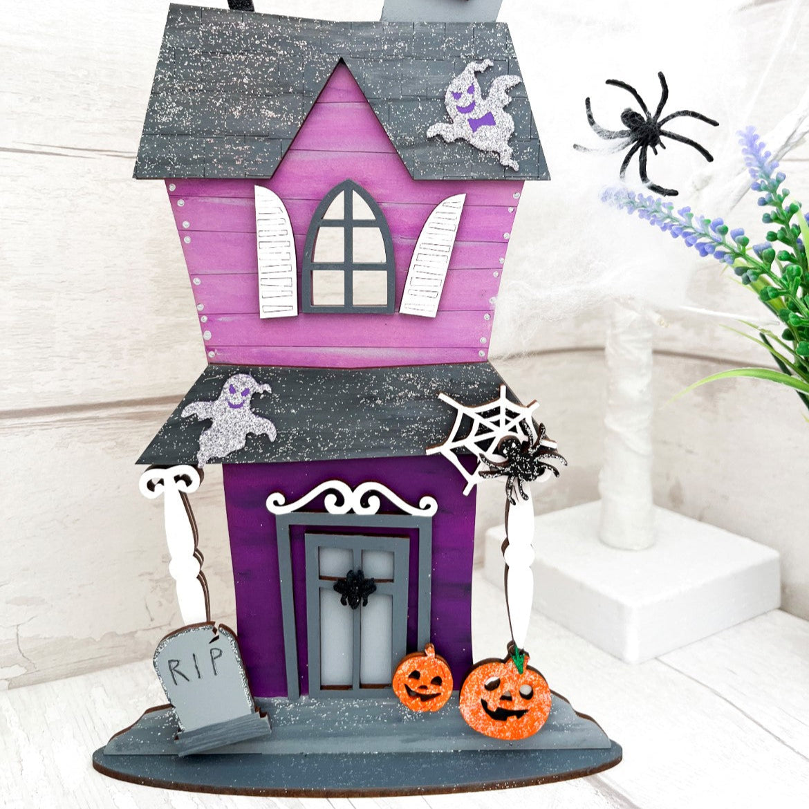 Halloween Crooked House Decoration 4 - Sweet Pea Wooden Creations