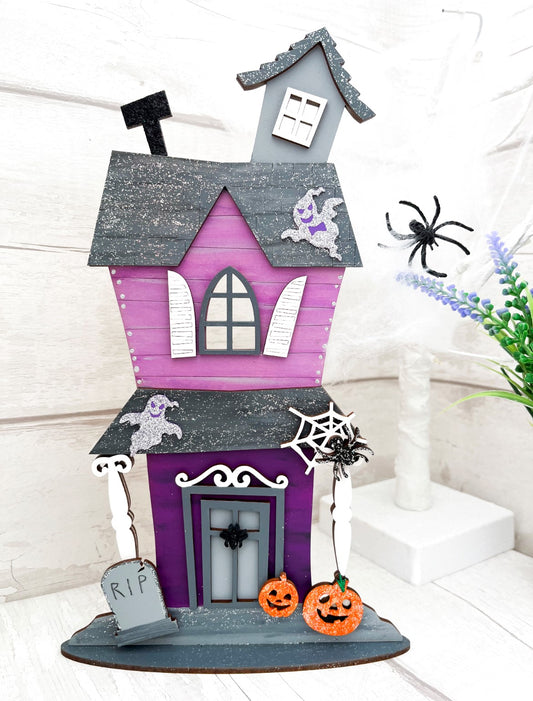 Halloween Crooked House Decoration 4 - Sweet Pea Wooden Creations