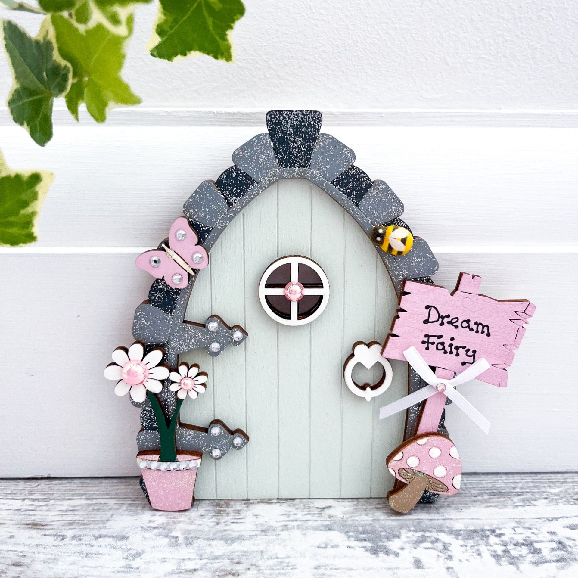Handcrafted Fairy Dreamcatcher, Fairy Door - Sweet Pea Wooden Creations