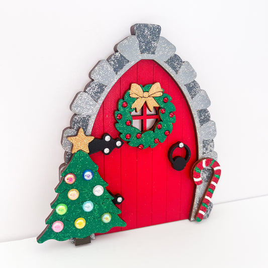 Traditional Christmas Elf Door - Sweet Pea Wooden Creations