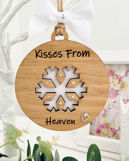 Kisses From Heaven Memorial Keepsake Hanging Decoration 1 - Sweet Pea Wooden Creations
