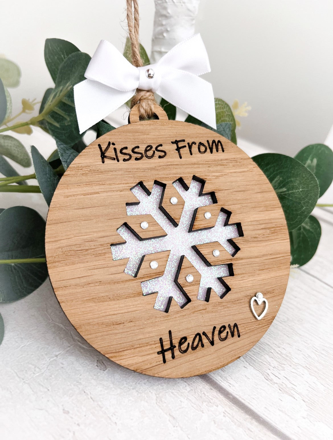 Kisses From Heaven Memorial Keepsake Hanging Decoration 5 - Sweet Pea Wooden Creations