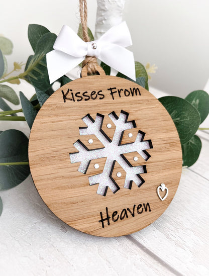 Kisses From Heaven Memorial Keepsake Hanging Decoration 5 - Sweet Pea Wooden Creations