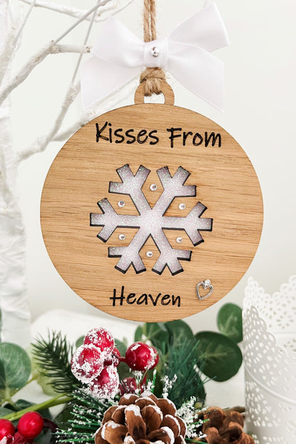 Kisses From Heaven Memorial Keepsake Hanging Decoration 6 - Sweet Pea Wooden Creations