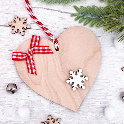 Nordic Heart Christmas Decoration - Sweet Pea Wooden Creations