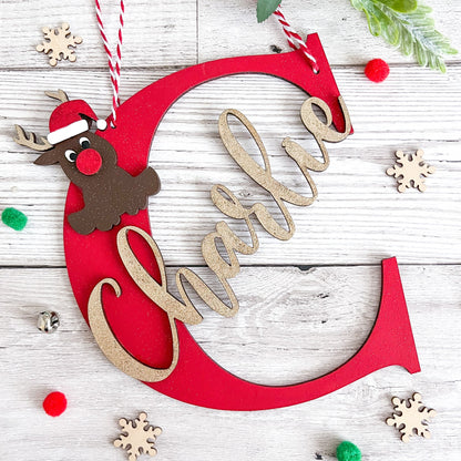 Personalised Large Name Christmas Decoration - Sweet Pea Wooden Creations