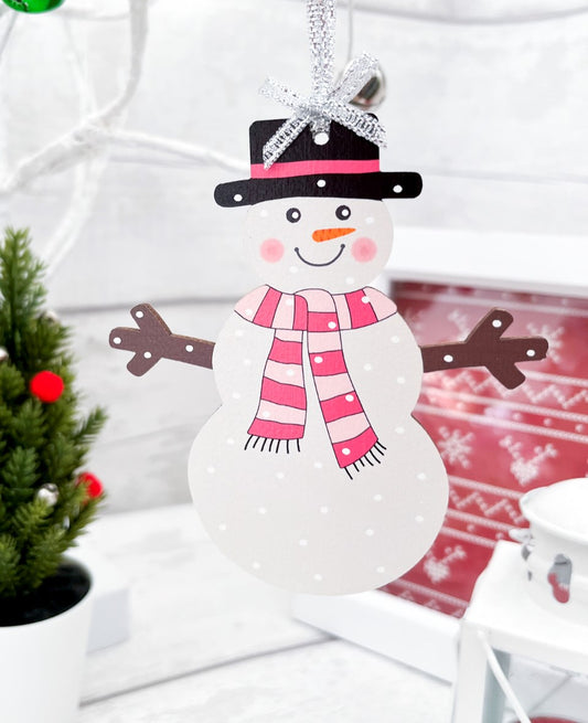 Pink-Snowman-Bauble-Sweet-Pea-Wooden-Creations