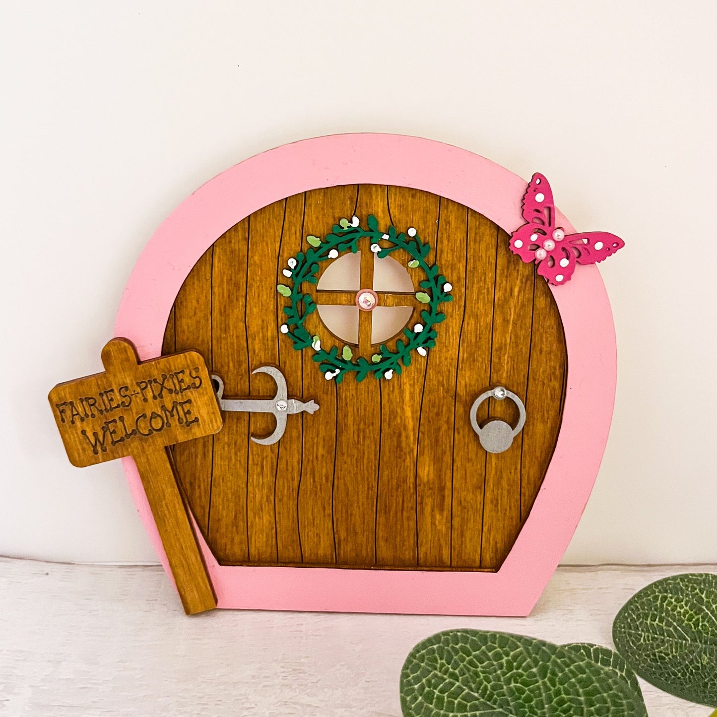 Pink Garden Fairy & Pixie Door