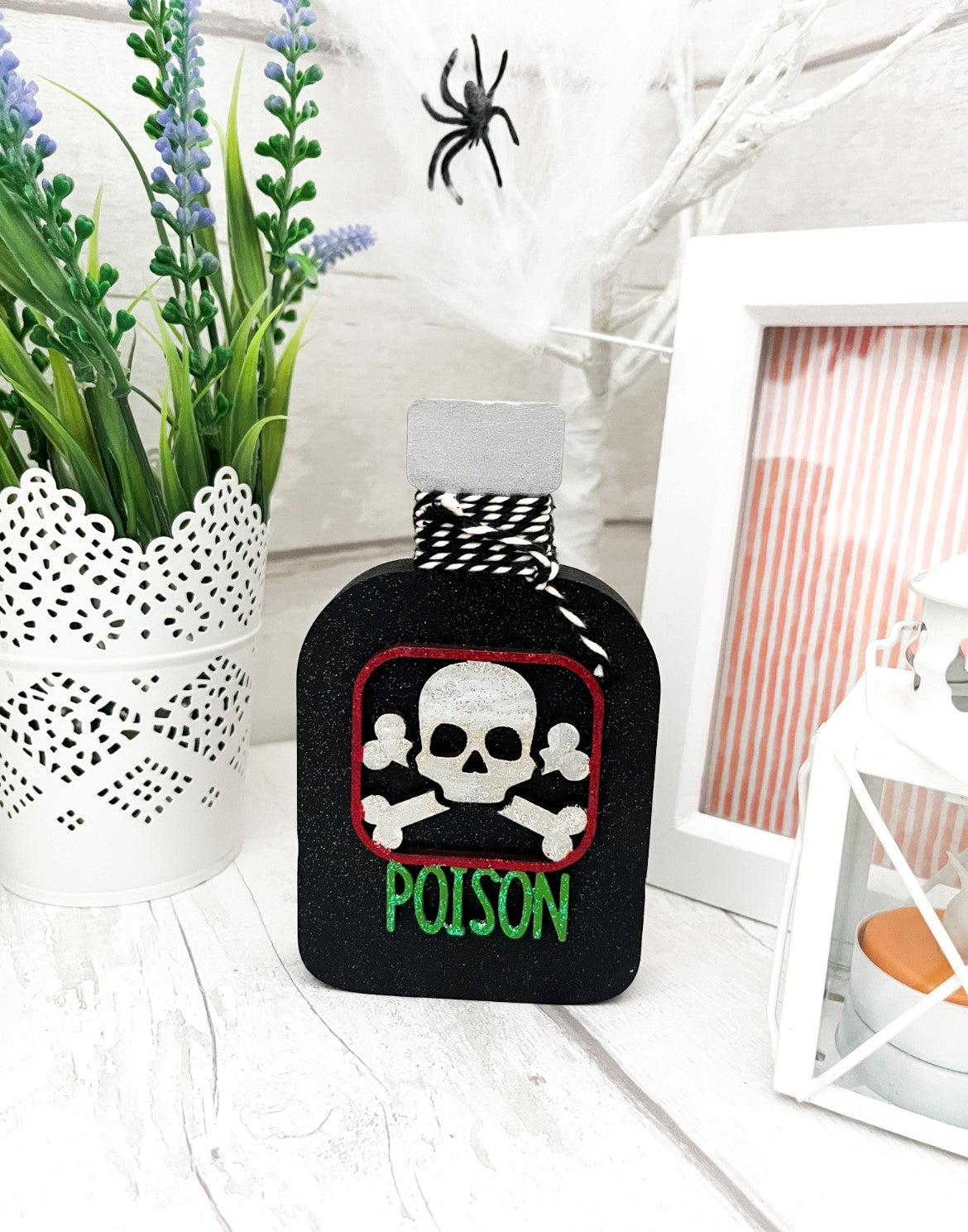 Halloween Potion Bottles Wooden Decorations