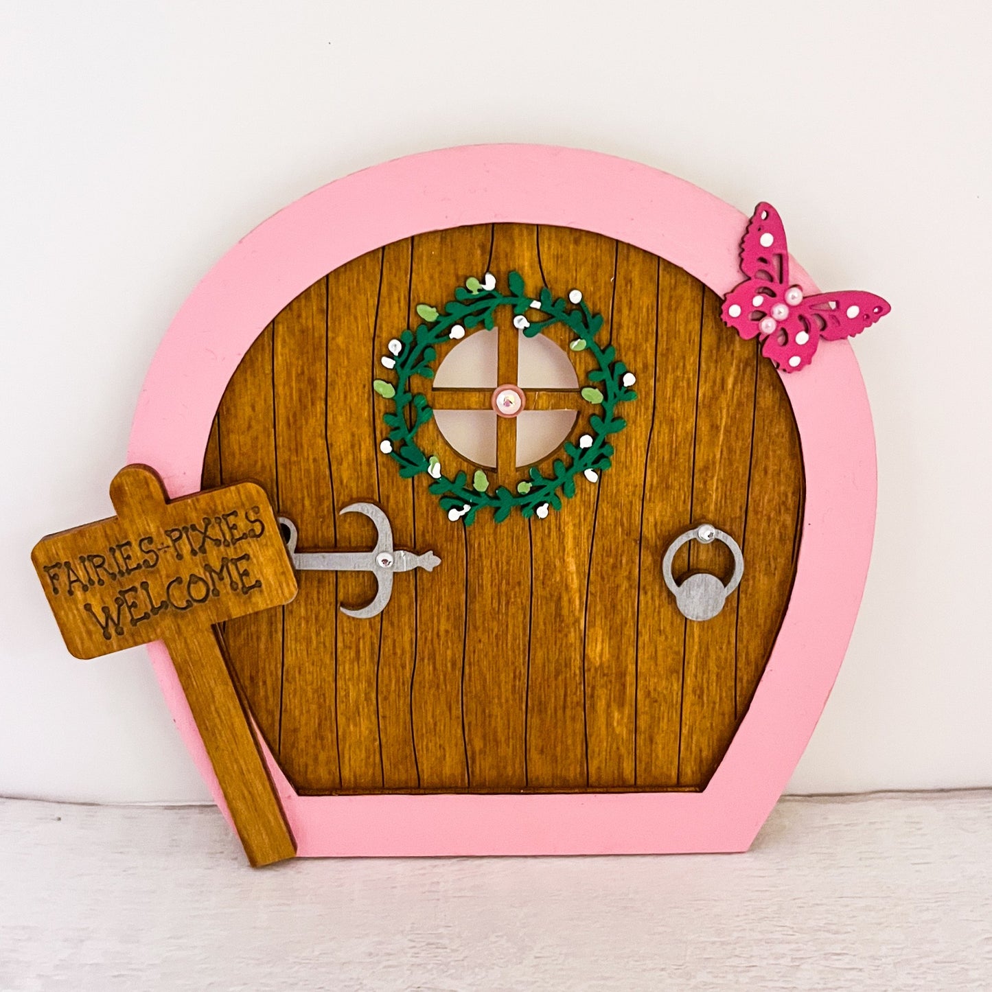 Pink Garden Fairy & Pixie Door