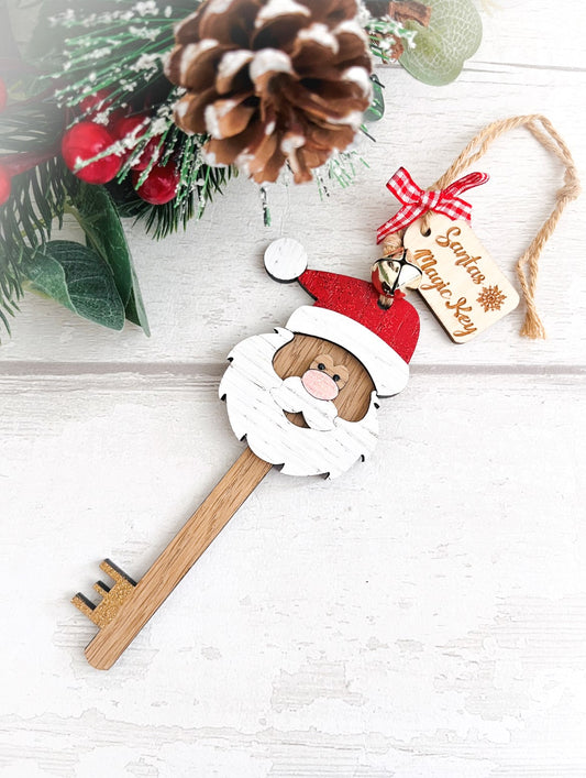 Traditional Wooden Santa’s Magic Key With Jingle Bell 5 - Sweet Pea Wooden Creations