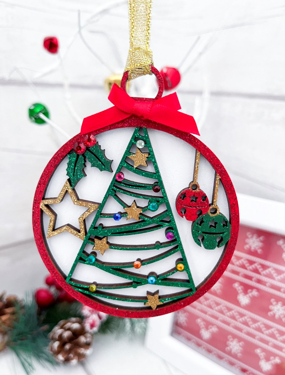 Sparkly-Wooden-Christmas-Tree-Bauble-Sweet-Pea-Wooden-Creations