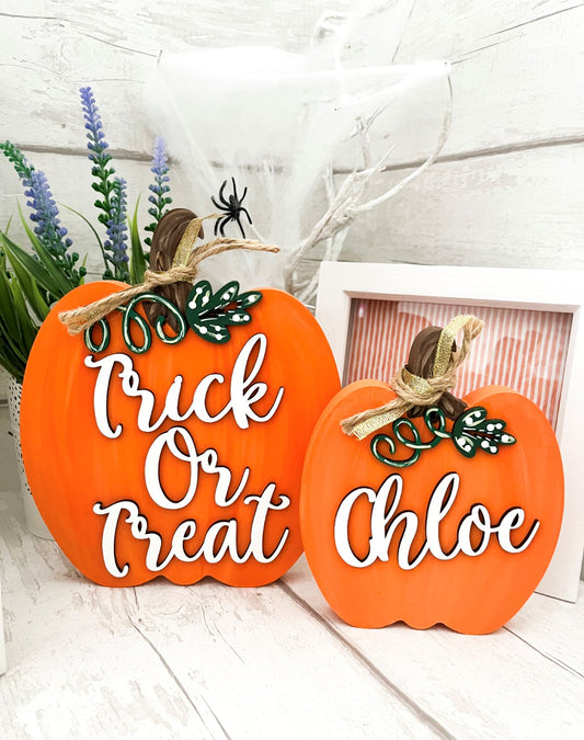 Personalised Pumpkin Halloween Decoration