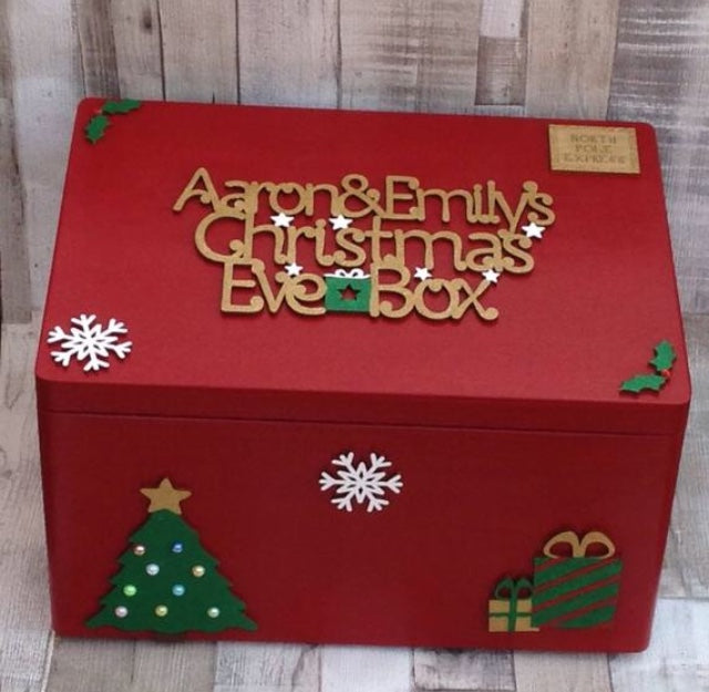 Large Personalised Wooden Christmas Eve Box