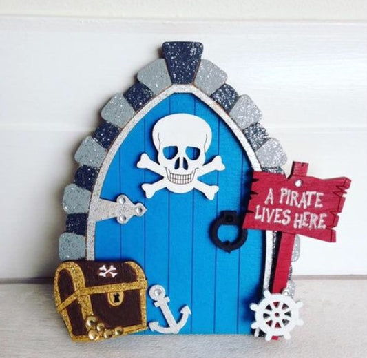 Blue Pirate Fairy Door