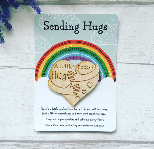 Little Pocket Hug, We are Sending Hugs, Postcard Pocket Hug