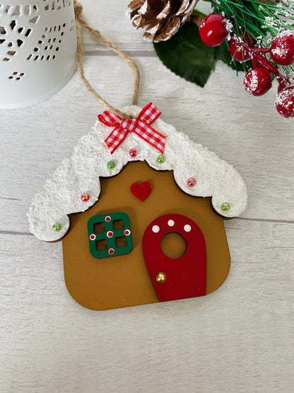Gingerbread house Christmas tree decoration
