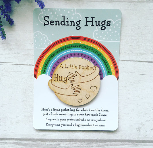 Little Pocket Hug, I Am Sending Hugs, Postcard Pocket Hug