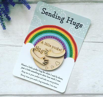Little Pocket Hug, I Am Sending Hugs, Postcard Pocket Hug
