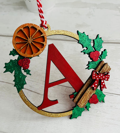 Round Wooden Christmas Tree Bauble, Handcrafted wooden gifts and keepsakes - Sweet Pea Wooden Creations