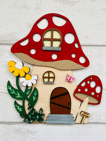 Large Toadstool Fairy Door