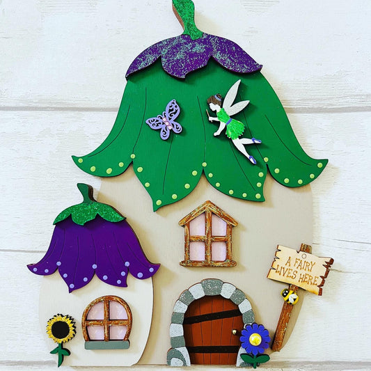 Large Fairy House Wall Décor, Fairy Door - Sweet Pea Wooden Creations