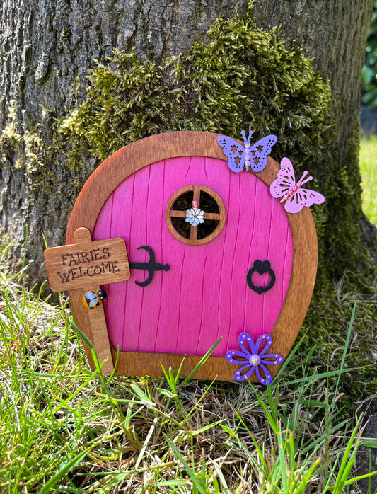 Fuchsia Pink Garden Fairy Door