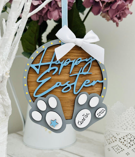 Personalised Blue Easter Bunny Gift