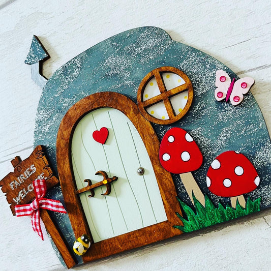 Little Cottage Fairy Door - Sweet Pea Wooden Creations