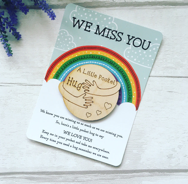 Little Pocket Hug, We Miss You, Postcard Pocket Hug