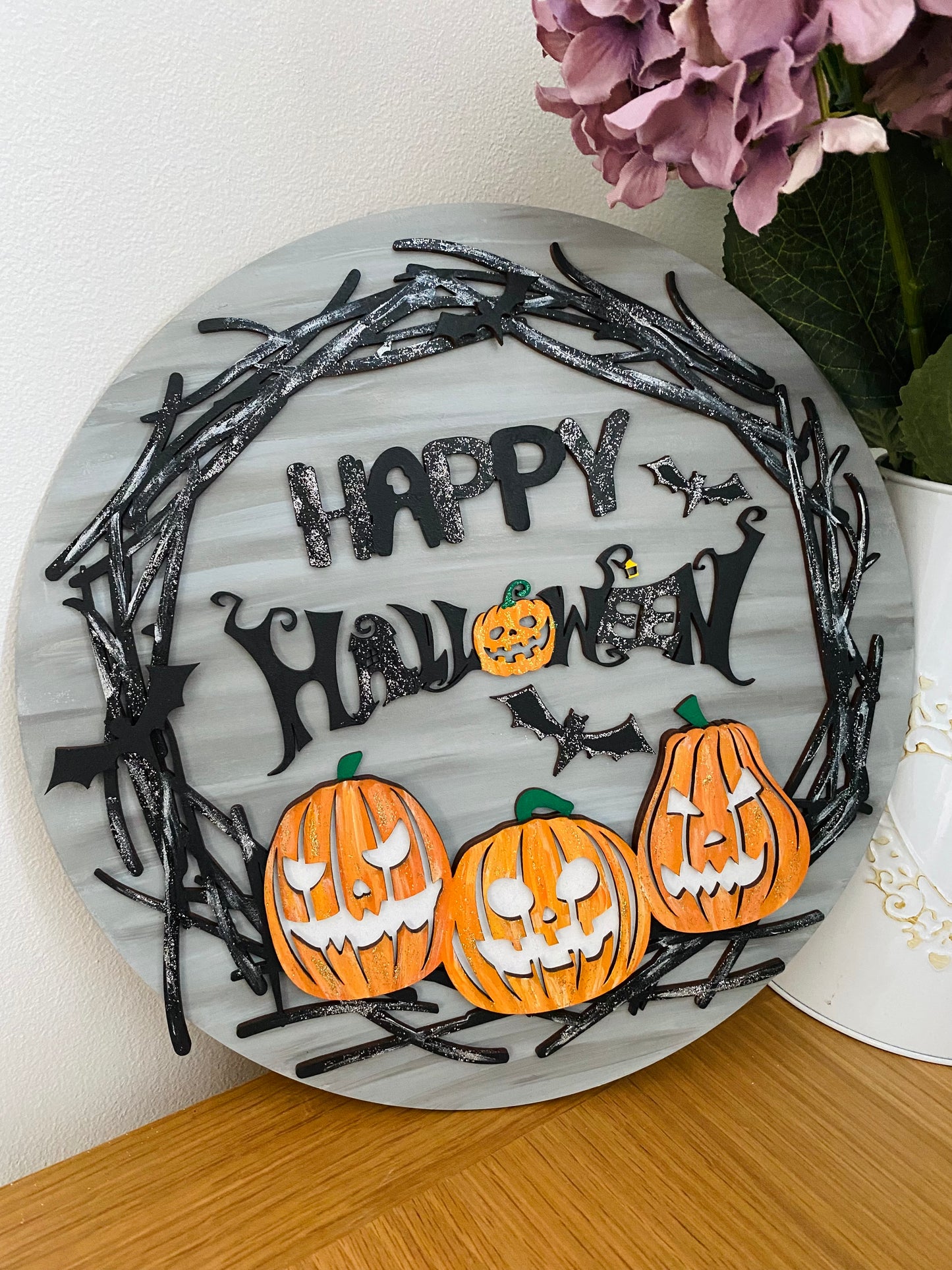 Happy Halloween wall plaque