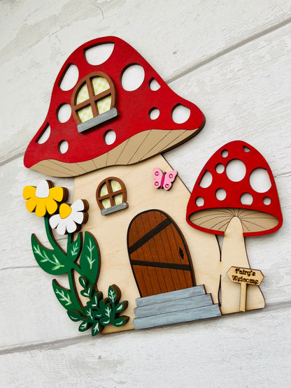 Large Toadstool Fairy Door