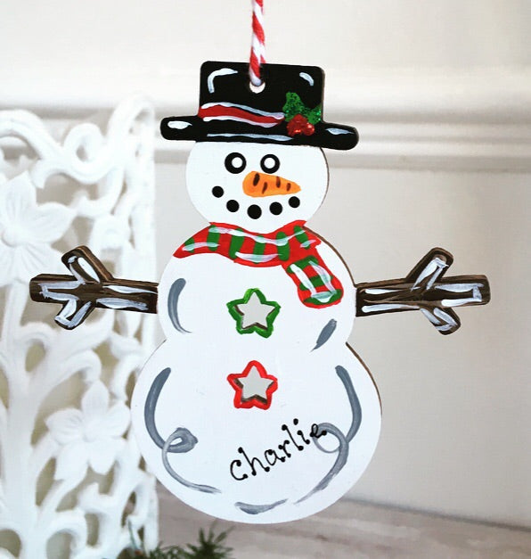 Personalised Snowman Tree Decoration
